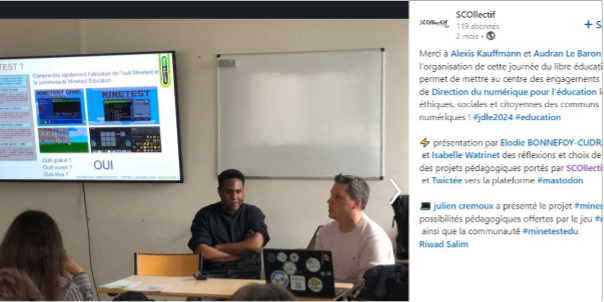Interventions à Educatech et au journées du libre éducatif